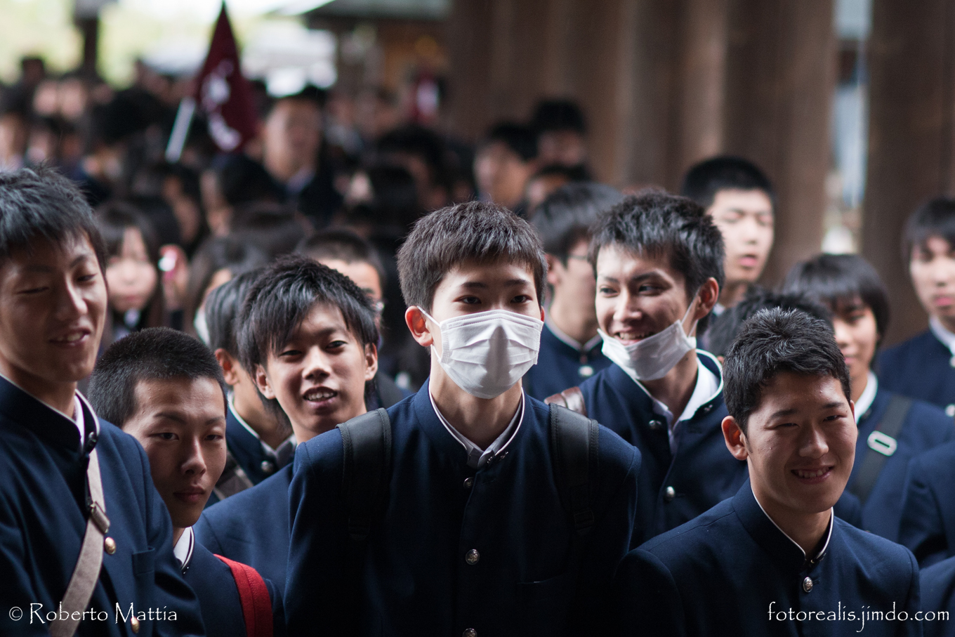 Students at the Temple