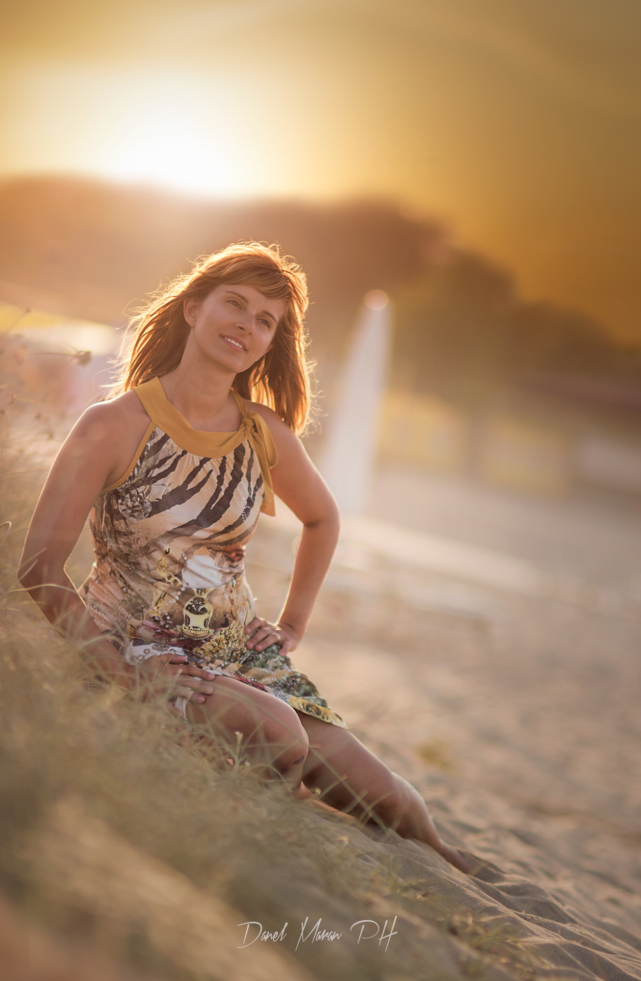 Lit, my wife at the beach.