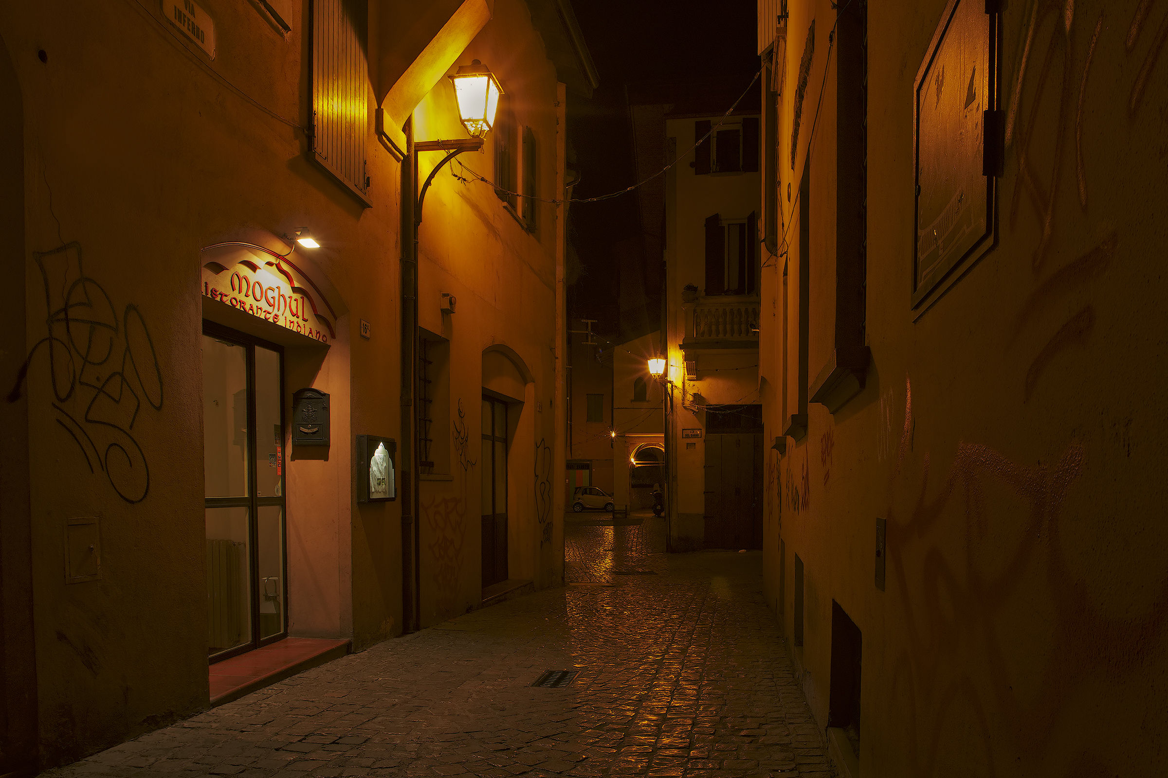 quartiere ebraico di notte