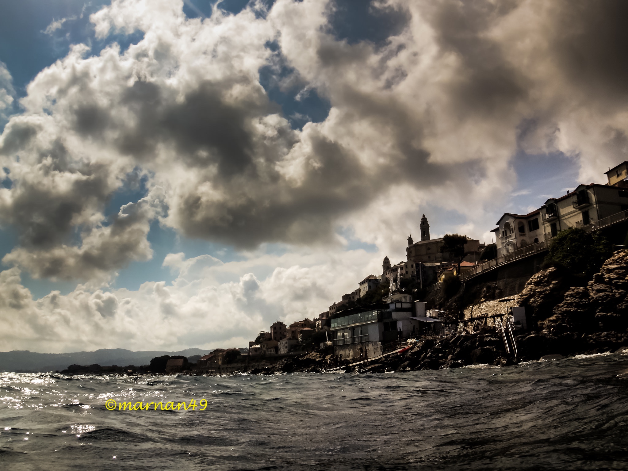 panorama Cervo dal mare