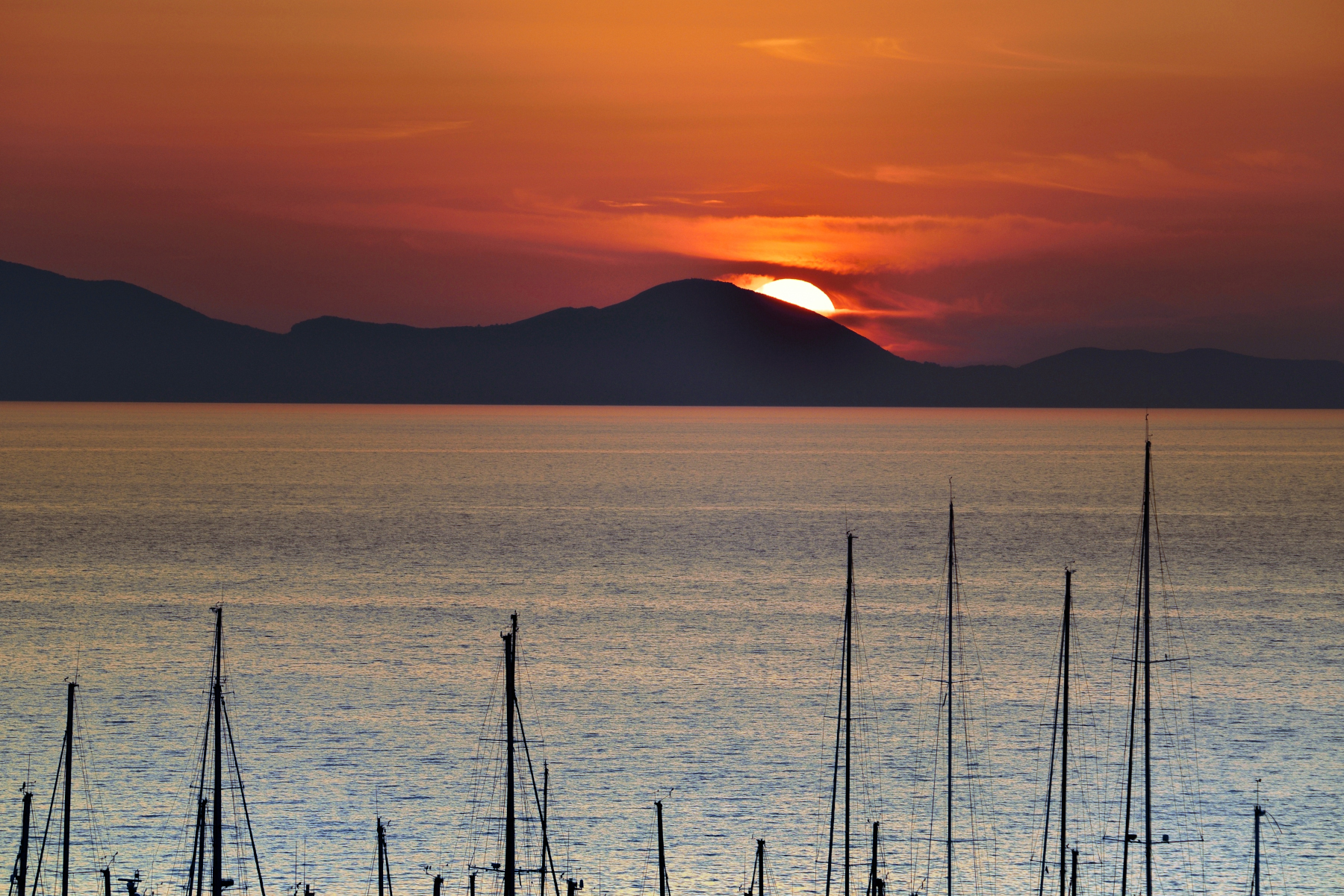 Tramonto sul tirreno