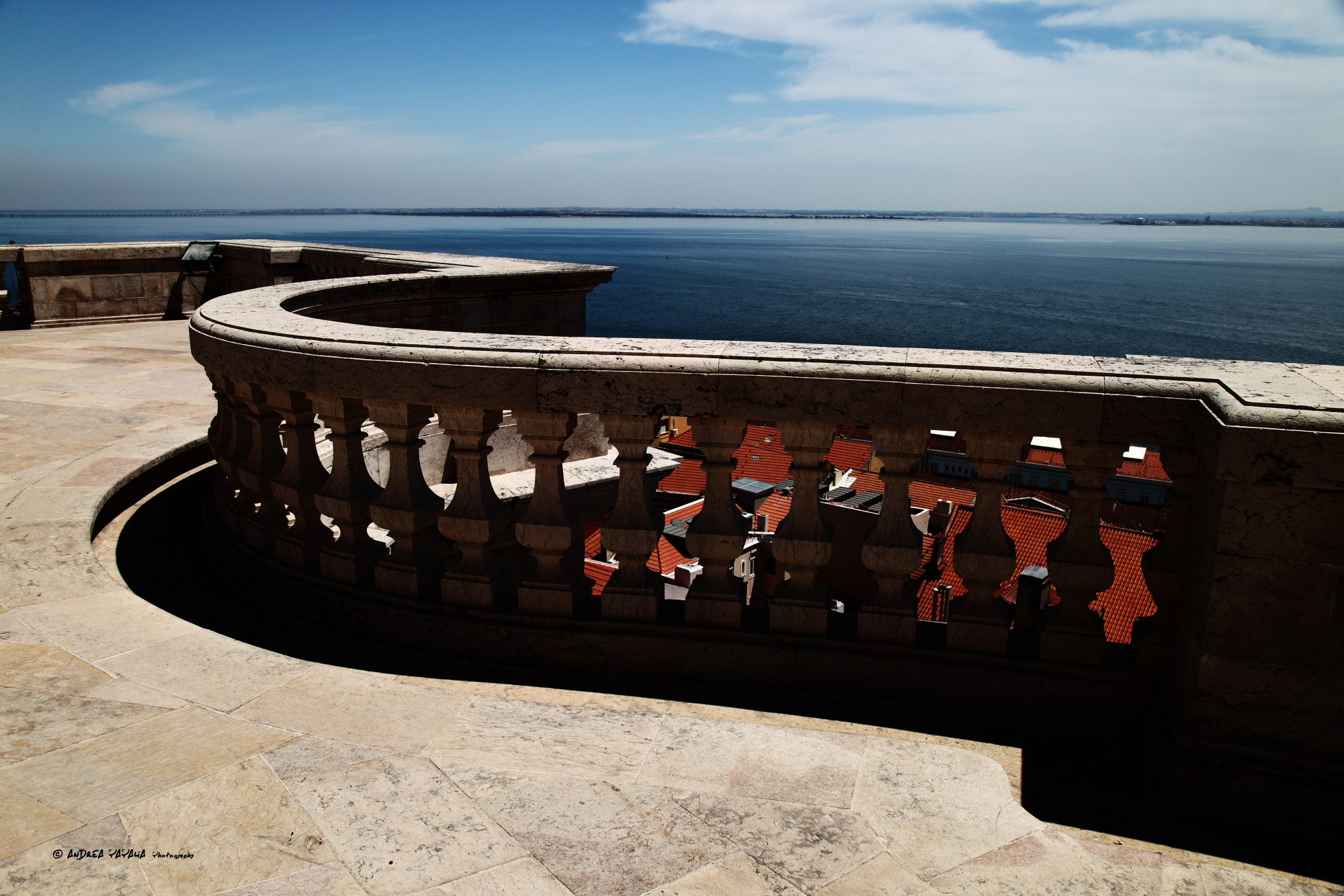 Lights and shadows on the terraces .. historical Lisbon