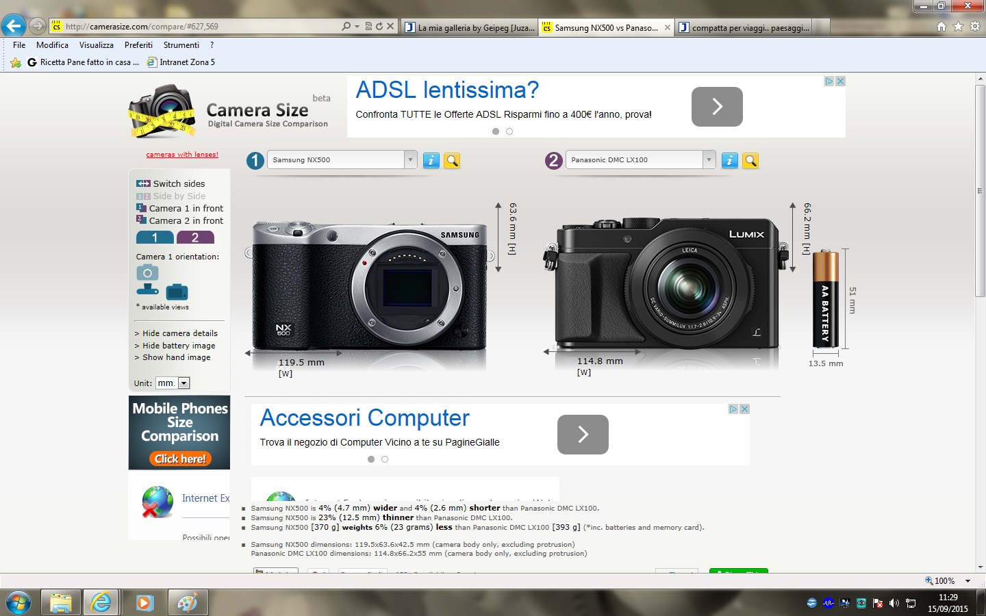 samsung panasonic lx100