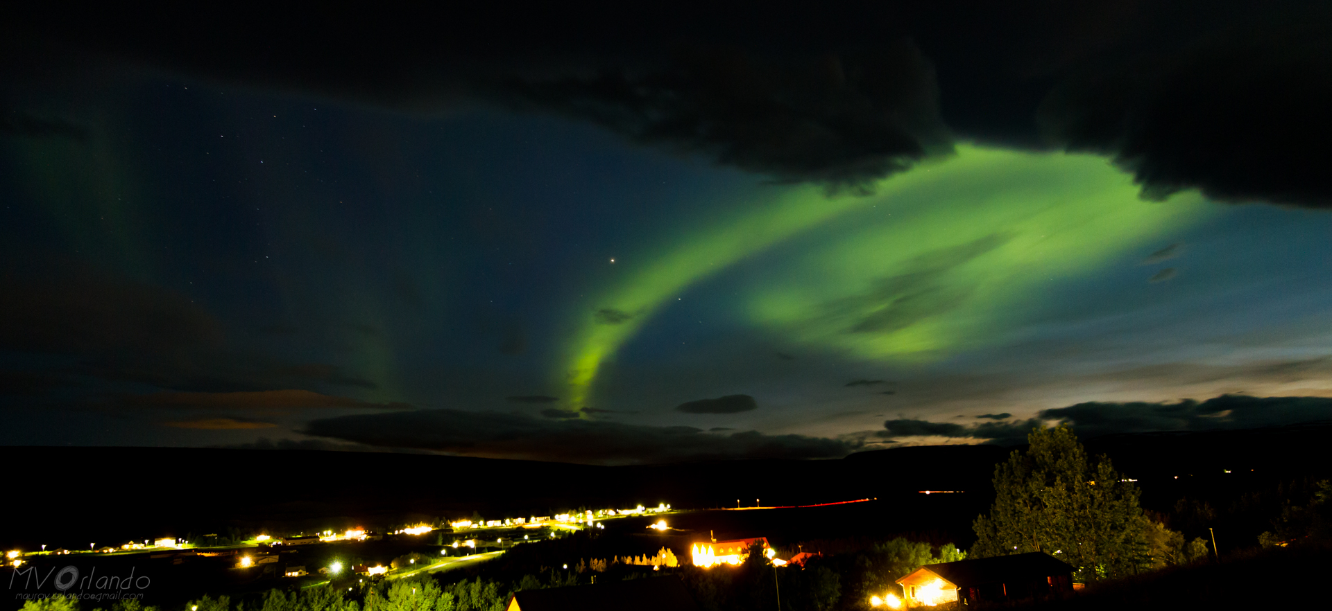 Aurora boreale a spirale