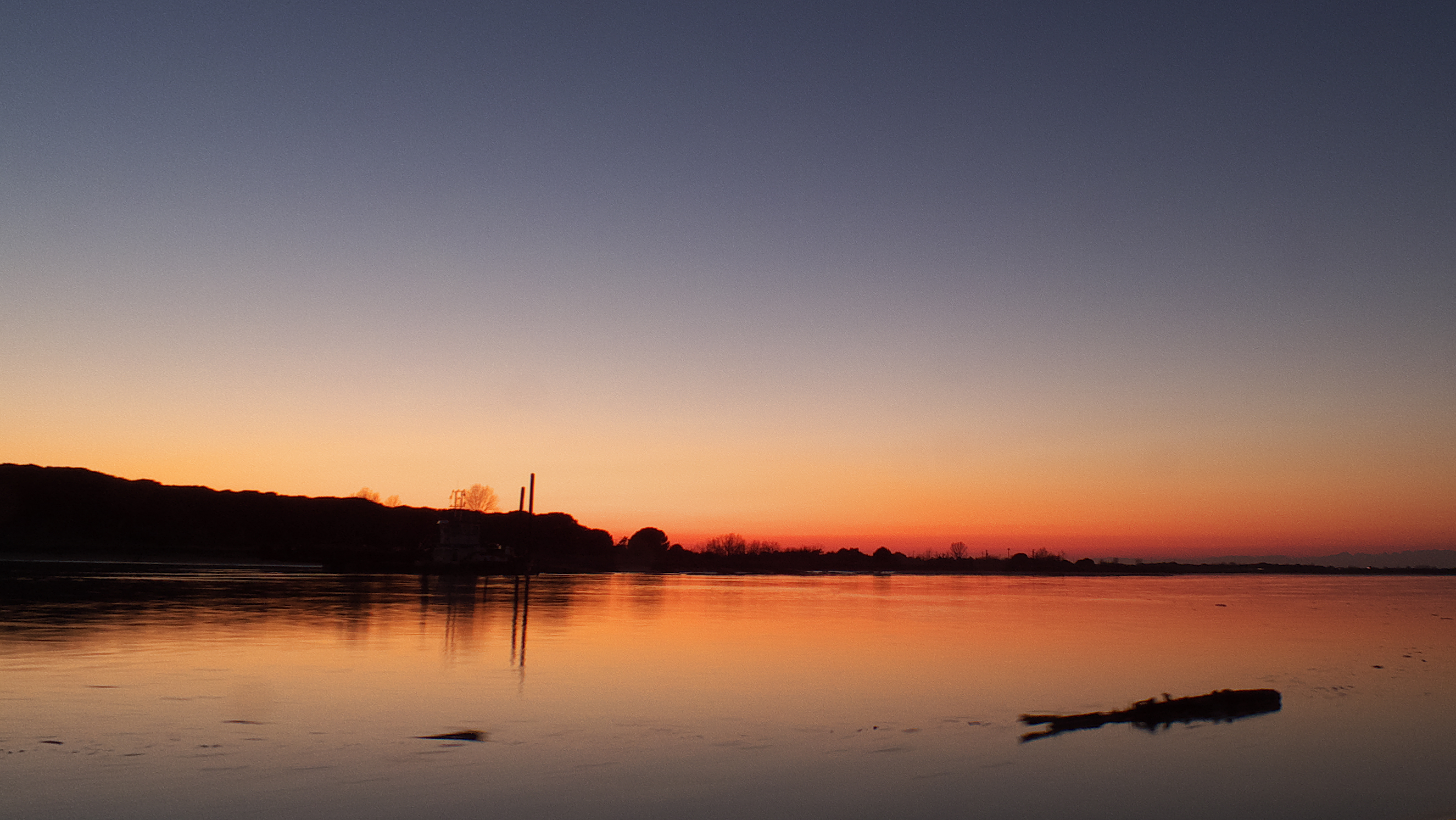Lignano Pineta, sunset at the mouth of the Tagliamento