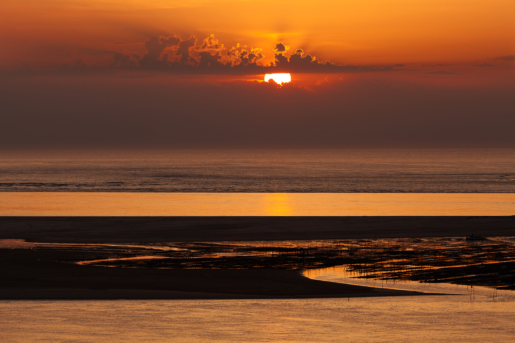 tramonto sull'oceano atlantico