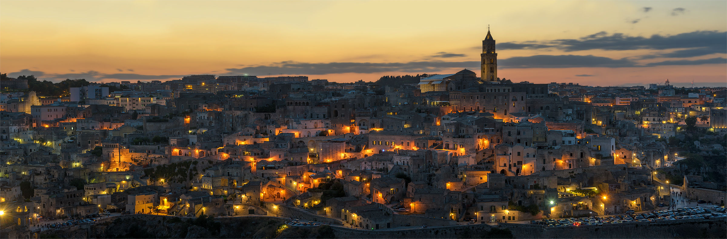Matera now blue - panorama