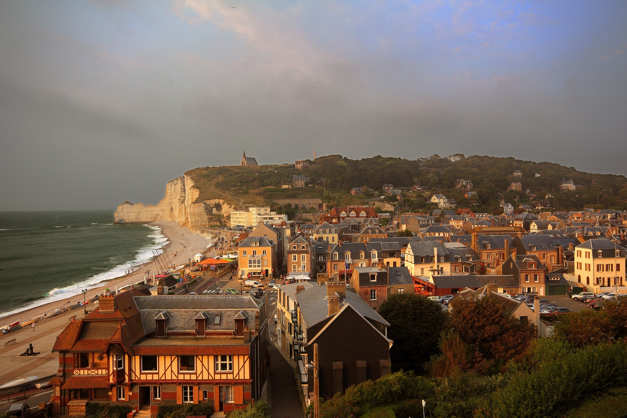 Etretat light sunset
