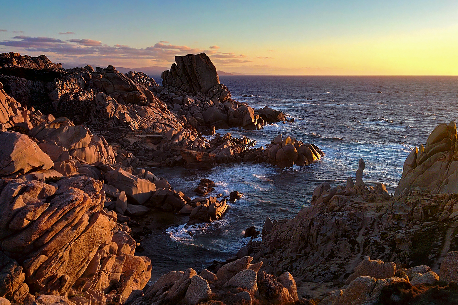 Sunset from the end of the world ...