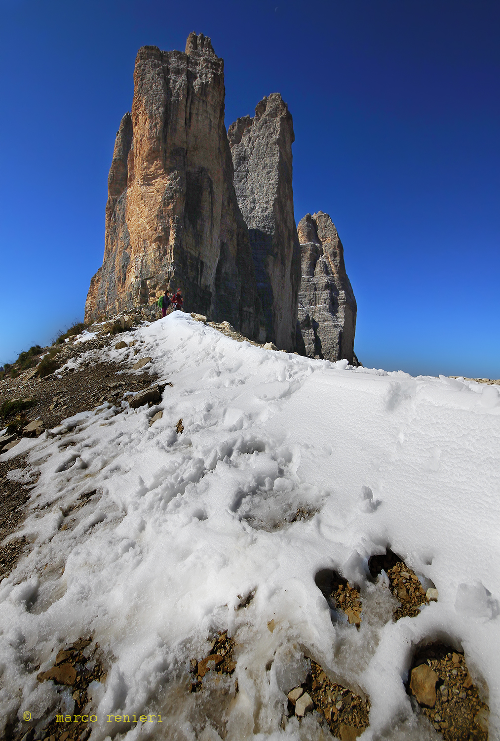 At the foot of the three peaks