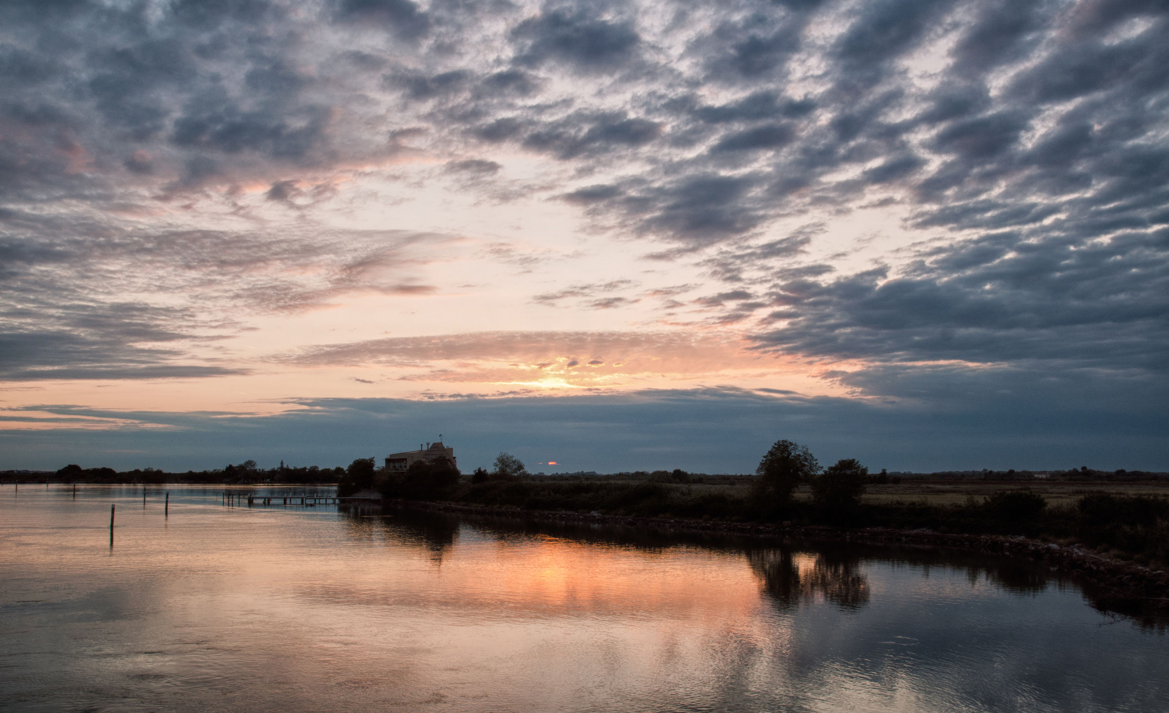Sunset in the lagoon