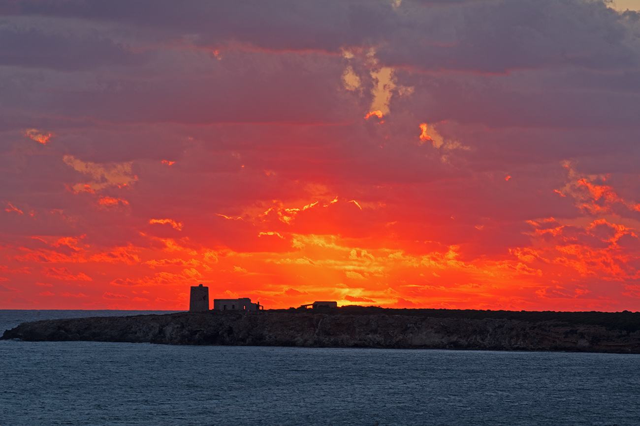 sunset on the oasis of Seu - Sardinia