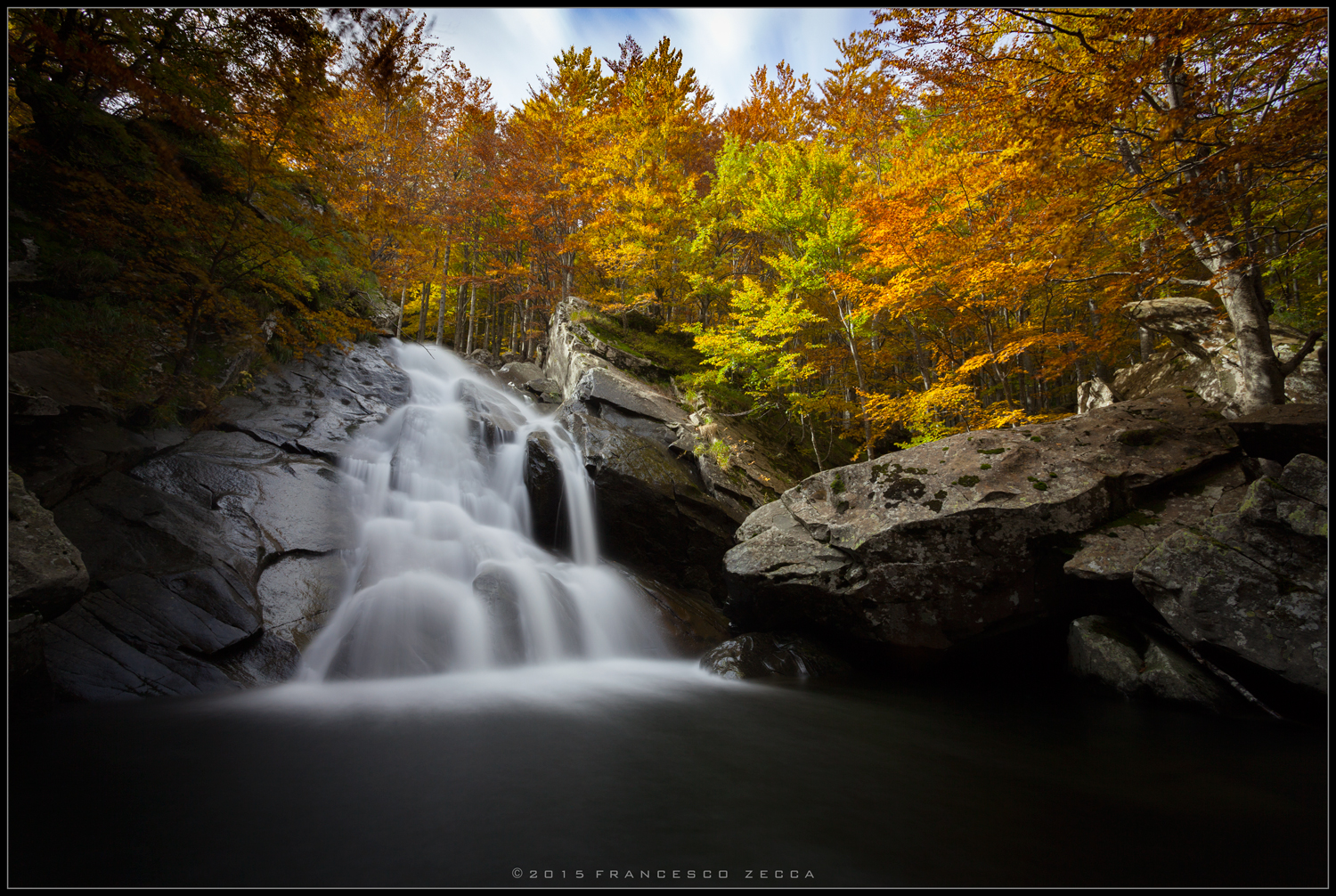 Waterfall autumn