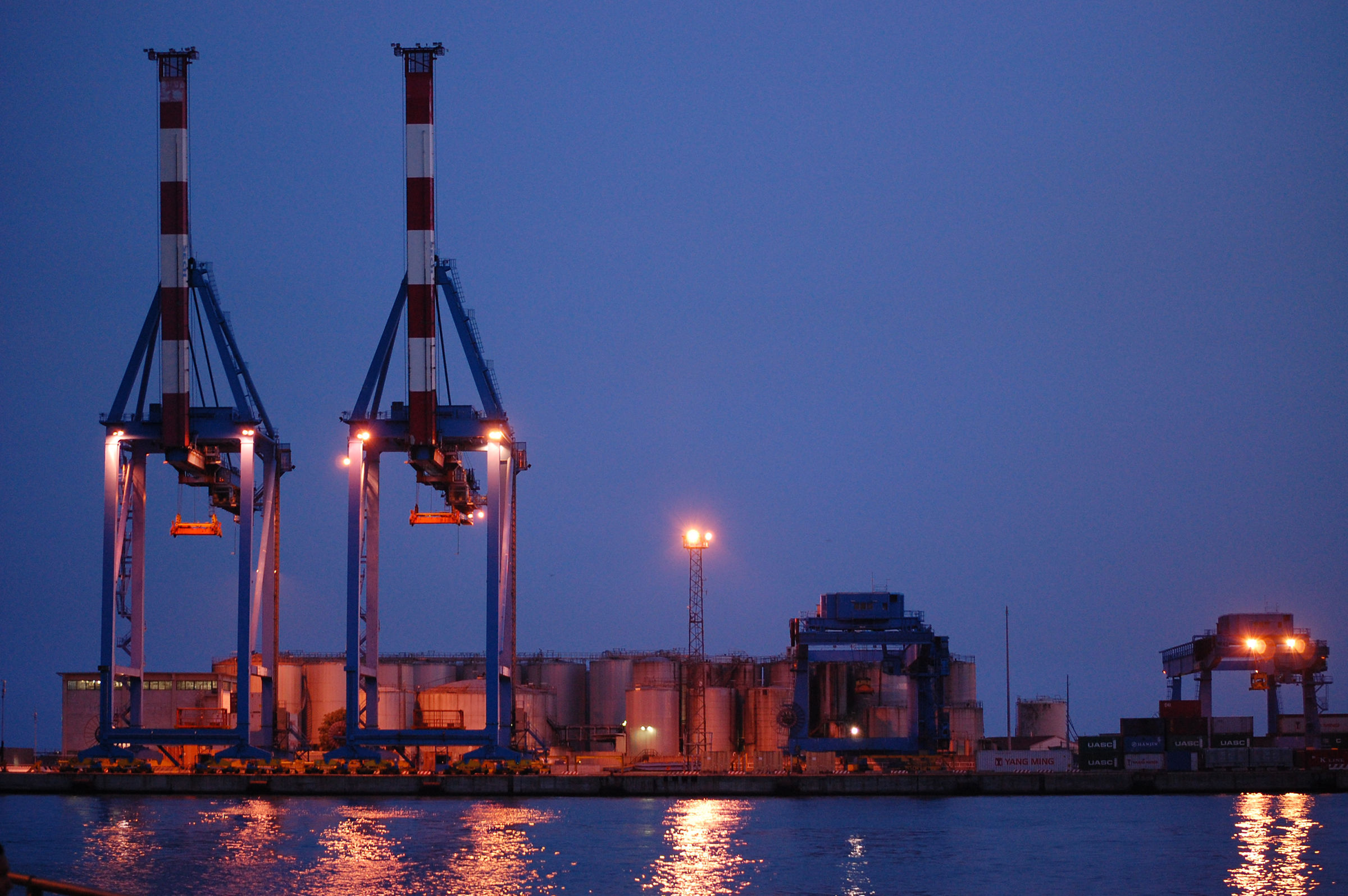 Lights in the harbor