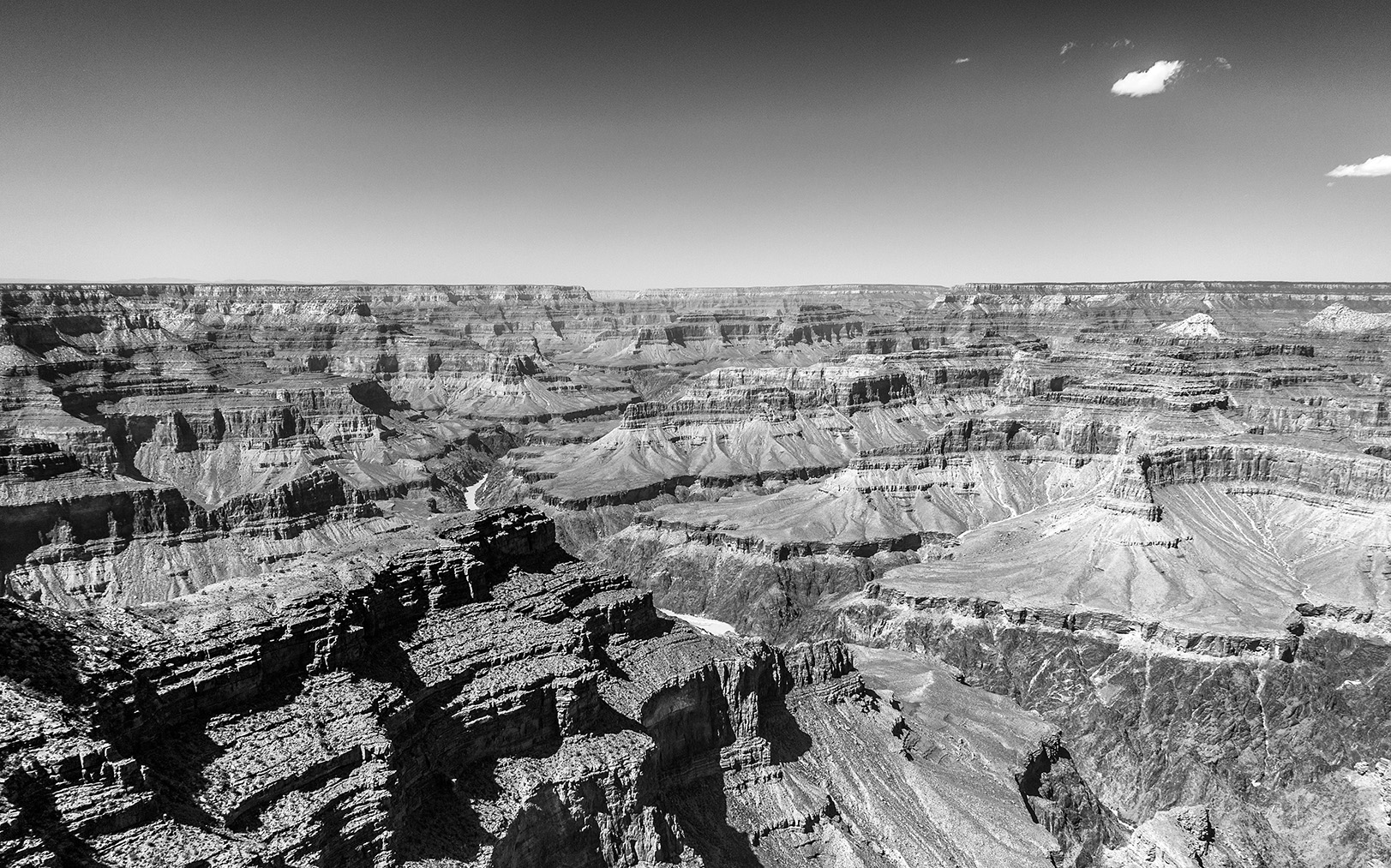grand canyon in monochrome