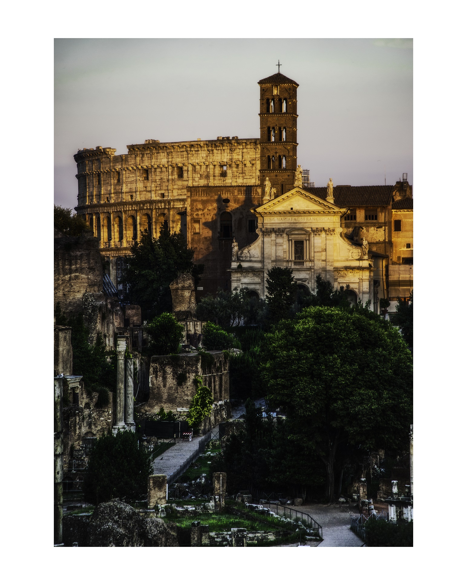 Tramonto sul Colosseo
