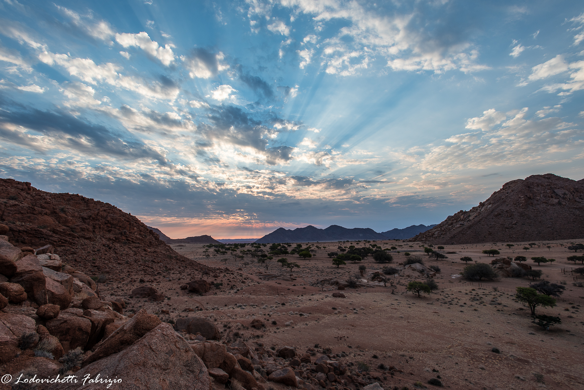 Tramonto alle Tiras Mountains