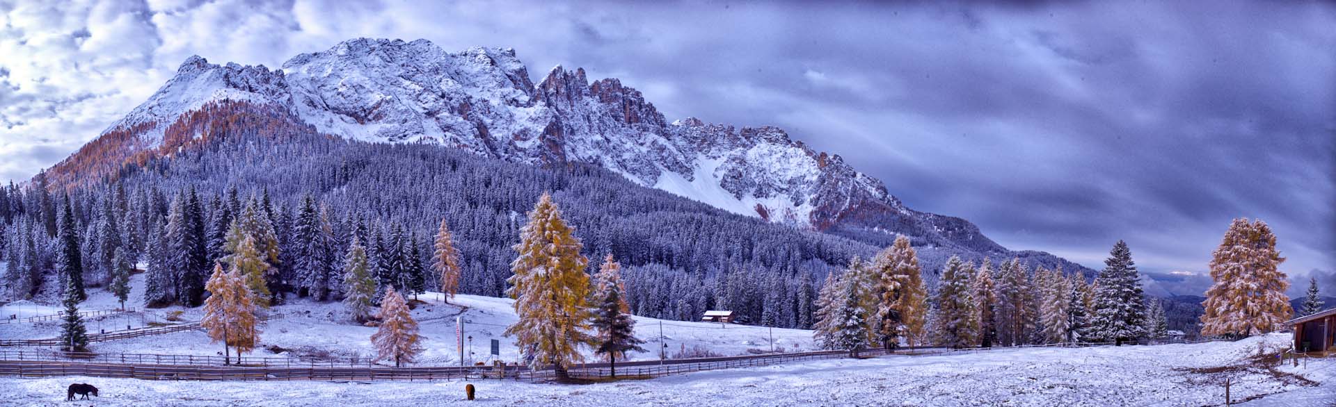 Latemar, prima neve