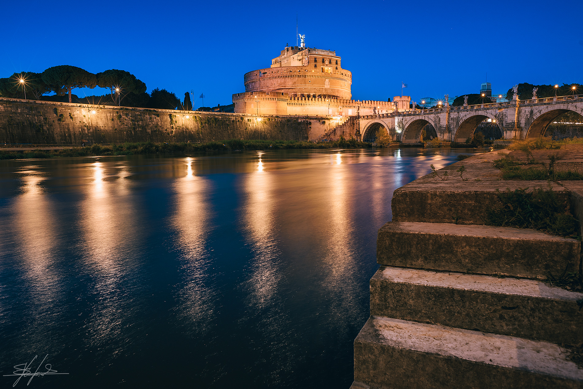 L'ora blu sul Tevere