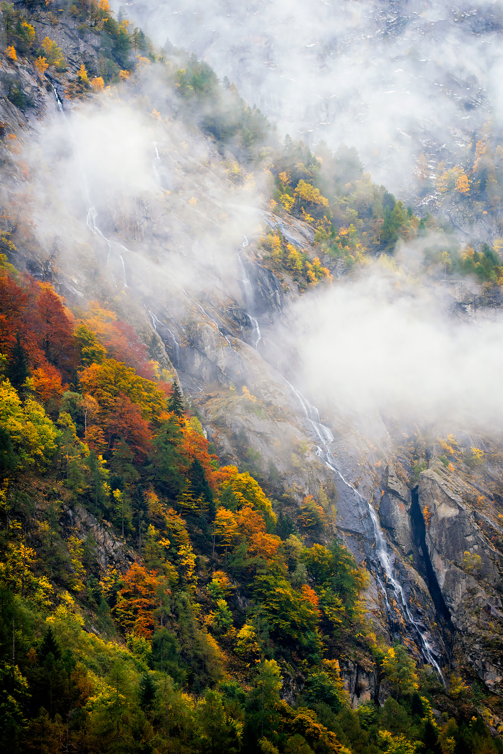 Foliage e Nuvole in Val di Mello