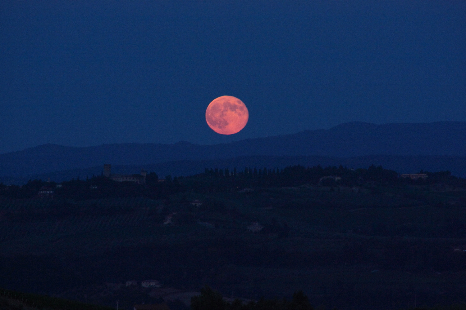 La luna piena sorge quando il sole tramonta