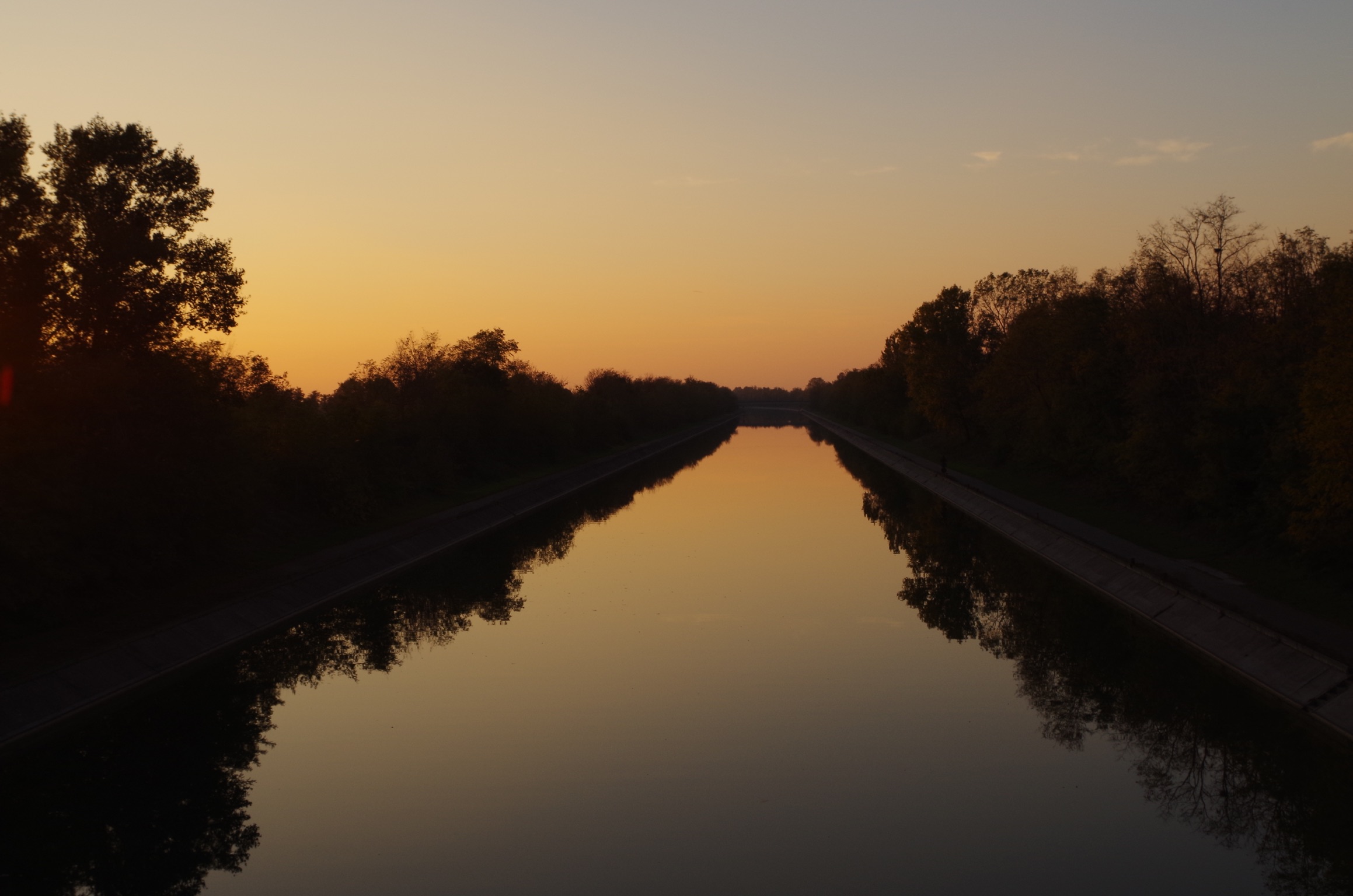Sunset on the canal