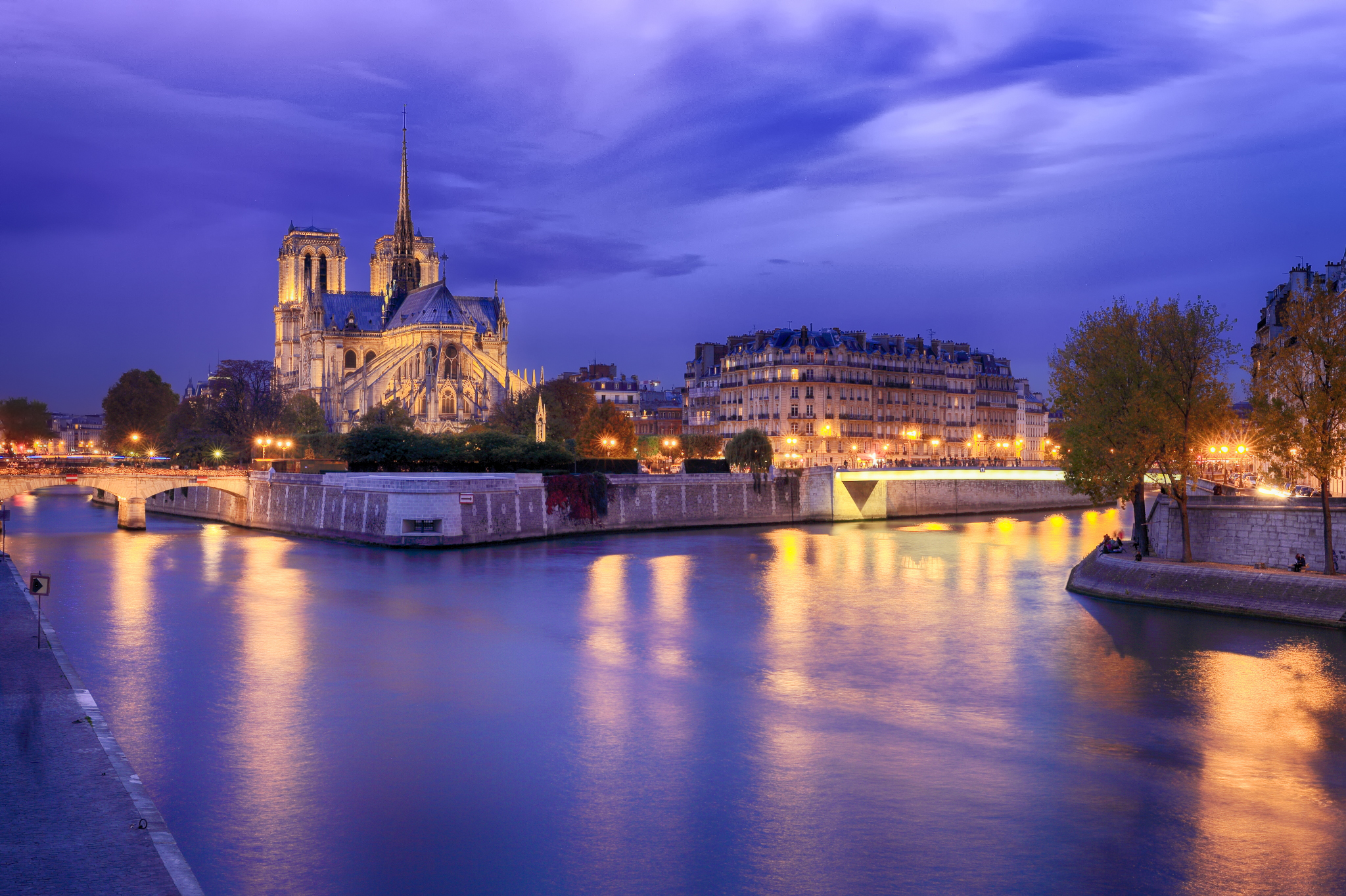 Notre Dame in the blue hour