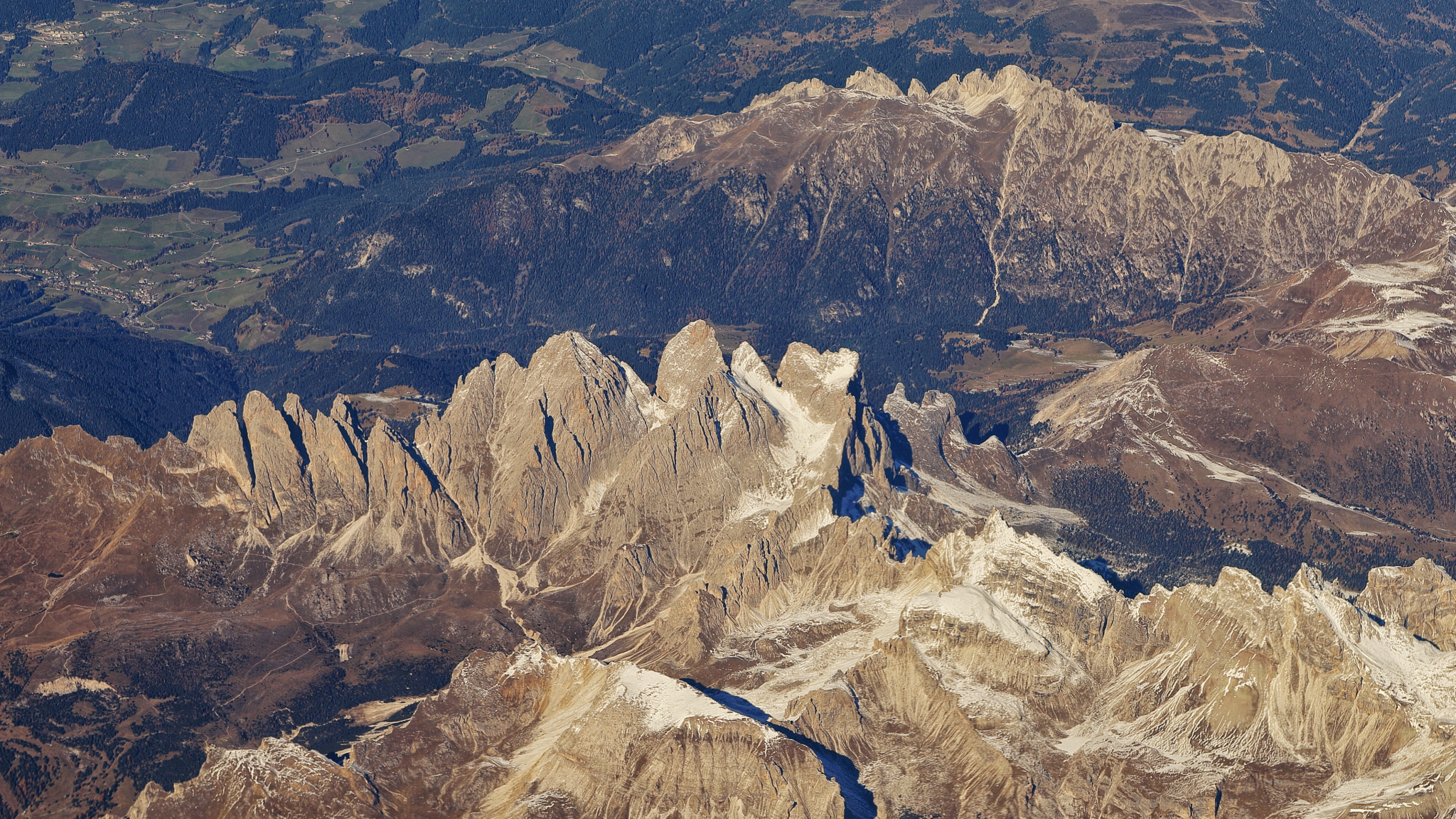 Le Odle, veduta aerea