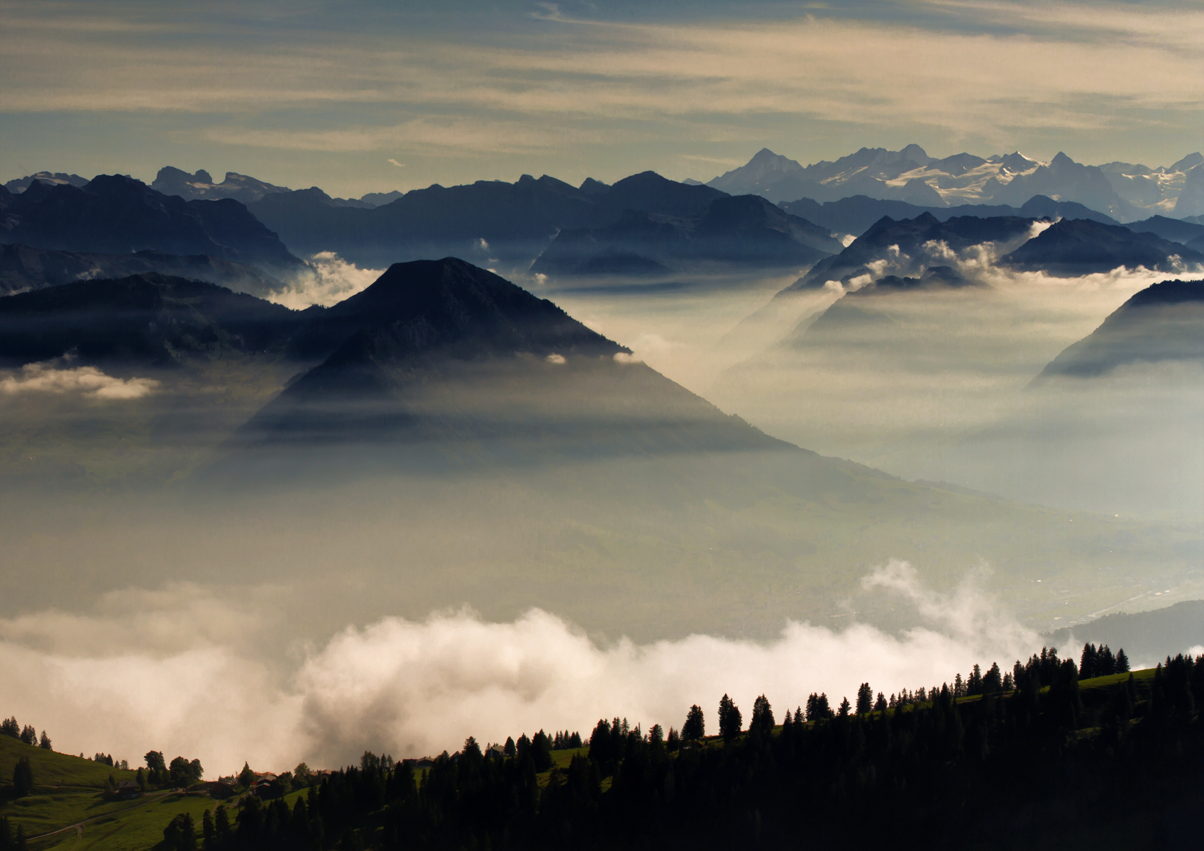 La vista sul Rigi Kulm