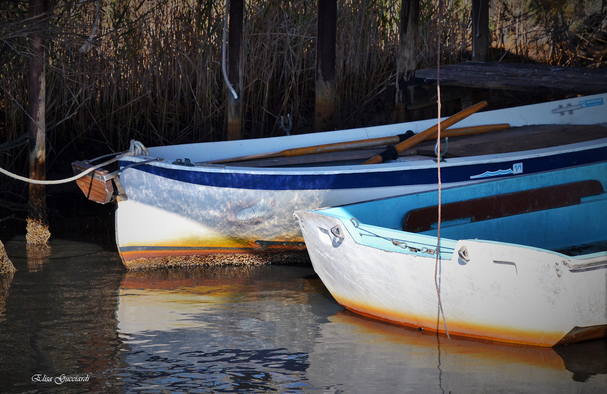 barche nella laguna di Orbetello