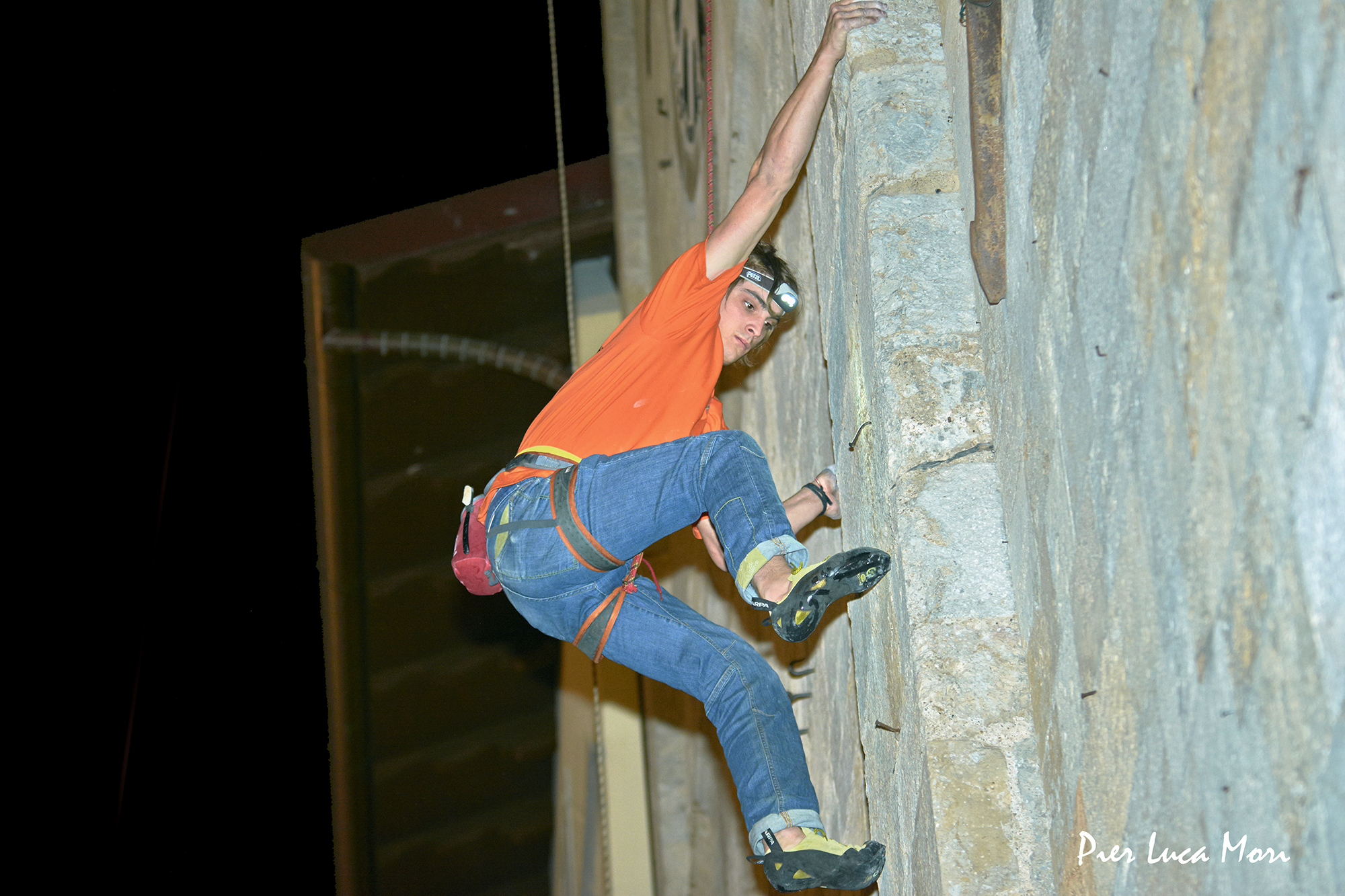 Spider-Man who climbs the bell tower