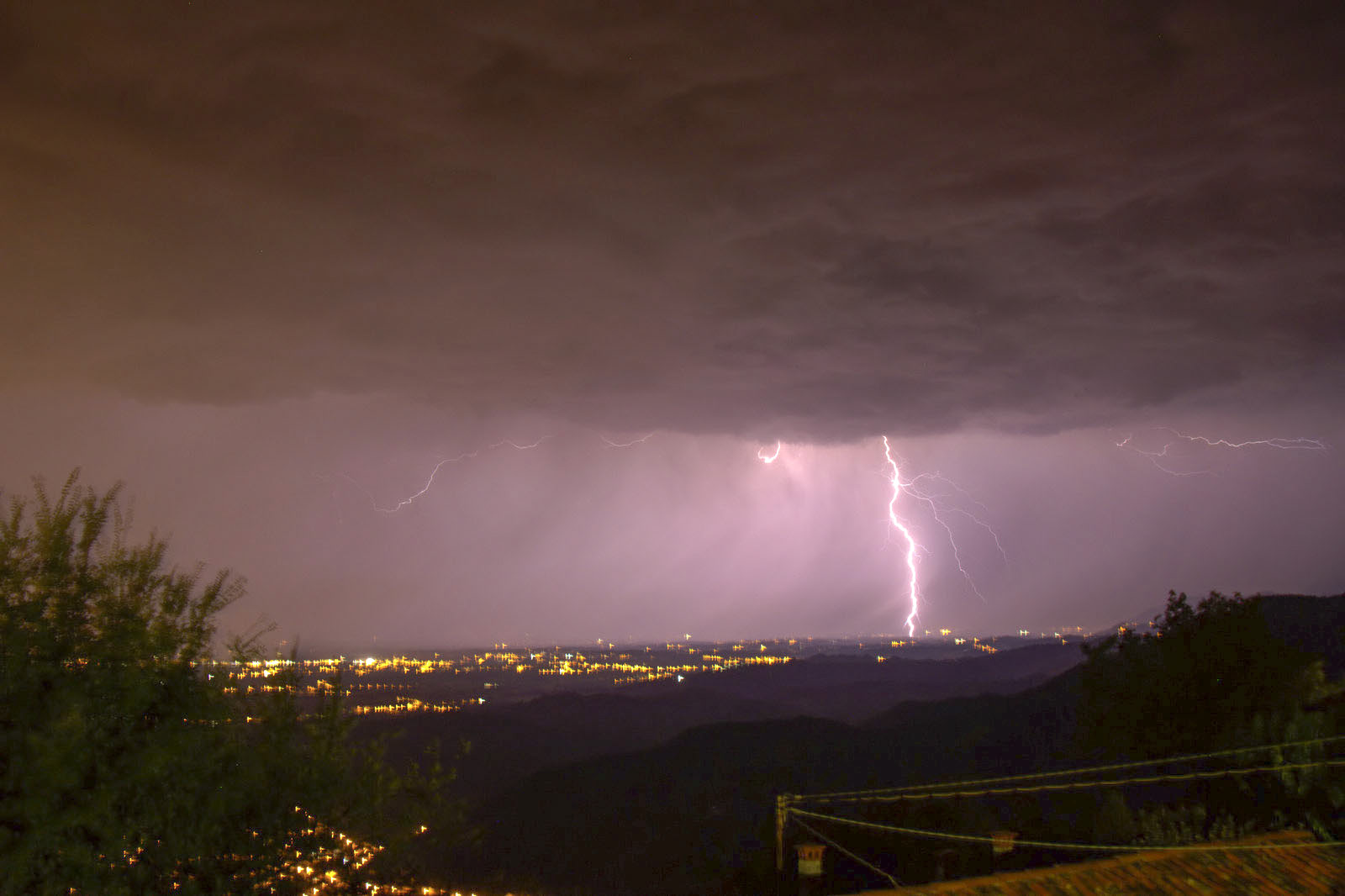 Prove foto fulmini da Costalunga di Faedis (ud)