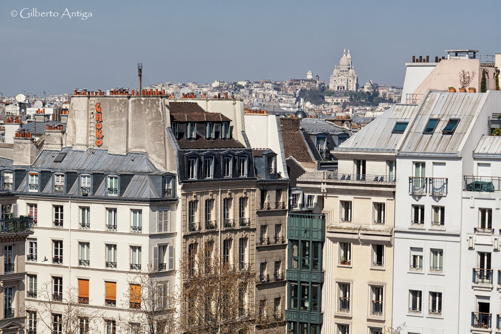 Among the roofs a meringue (Basilica of Montmartre)