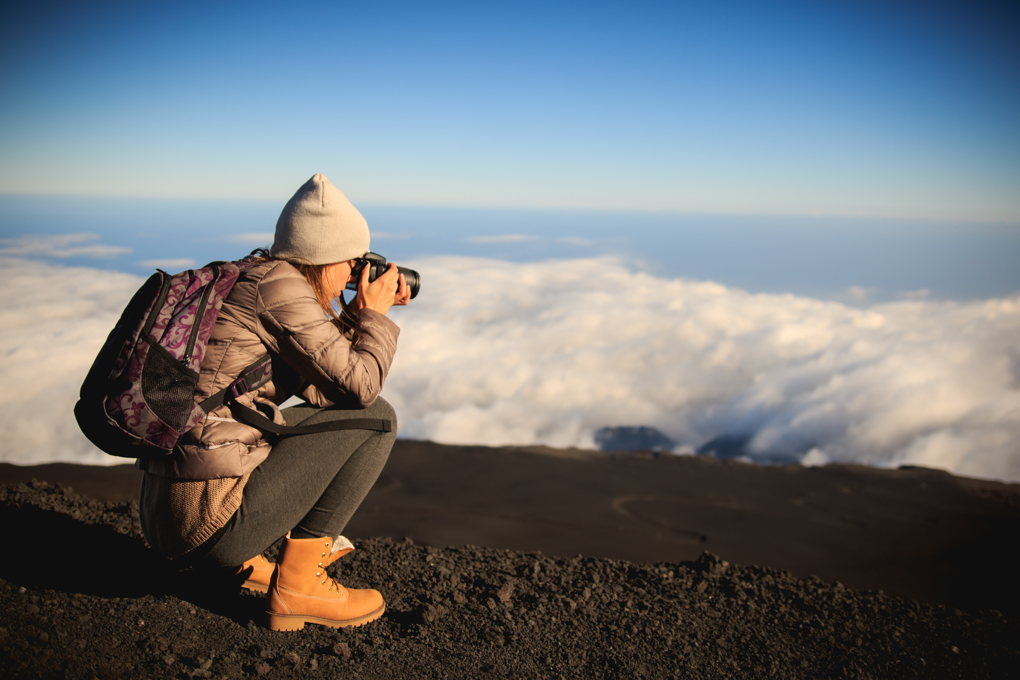 Malgorzata sull'Etna a 3200m slm