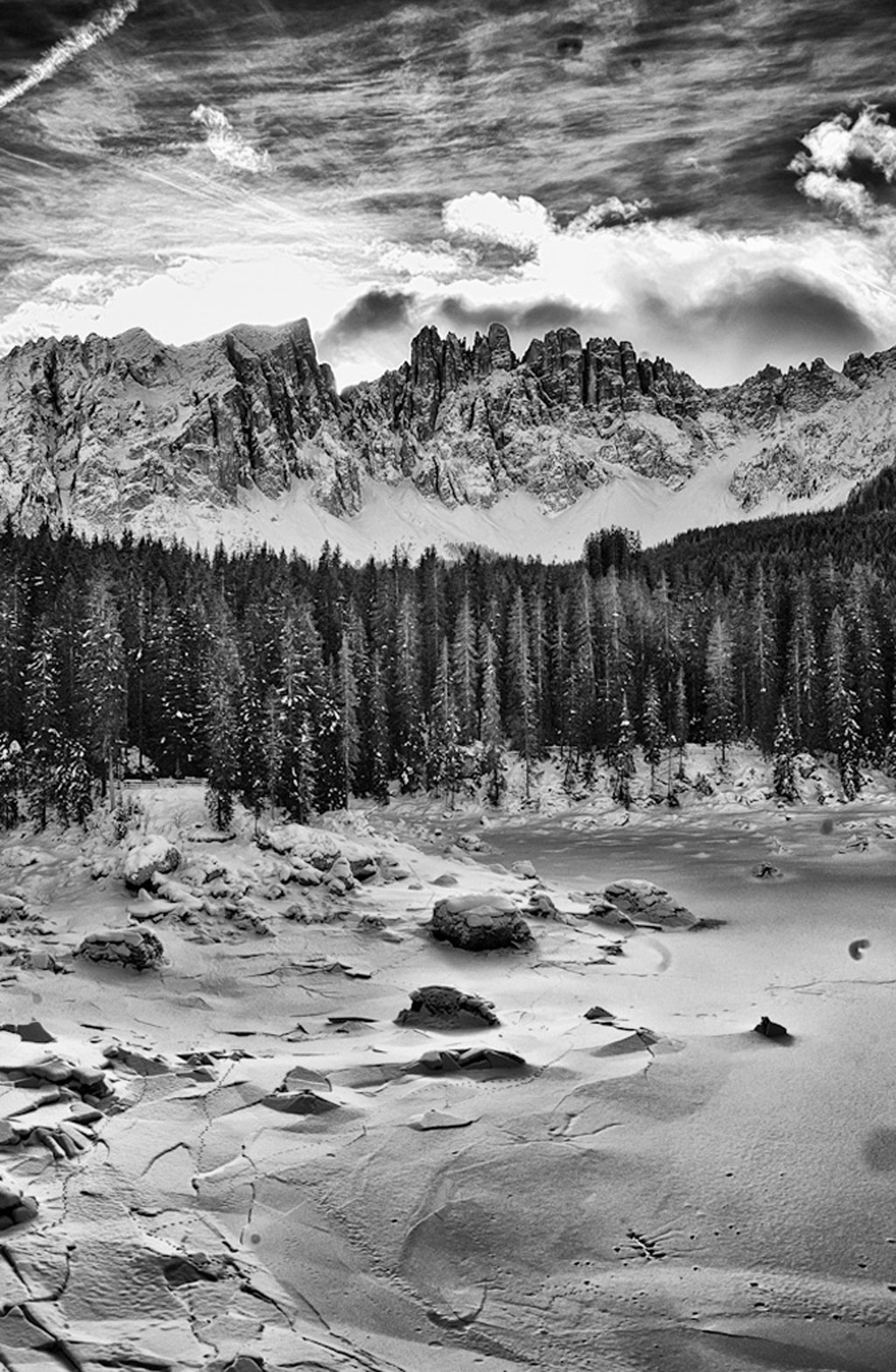 Karersee and Latemar winter version