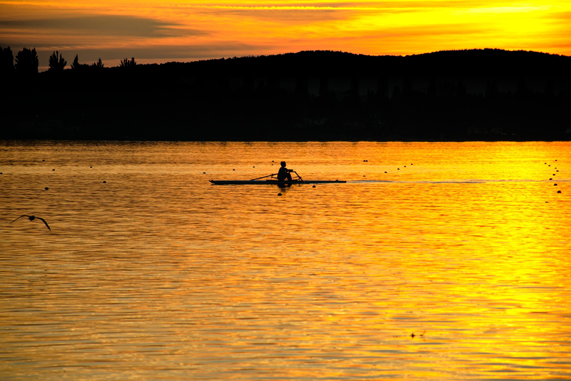 Tramonto sul lago di Varese