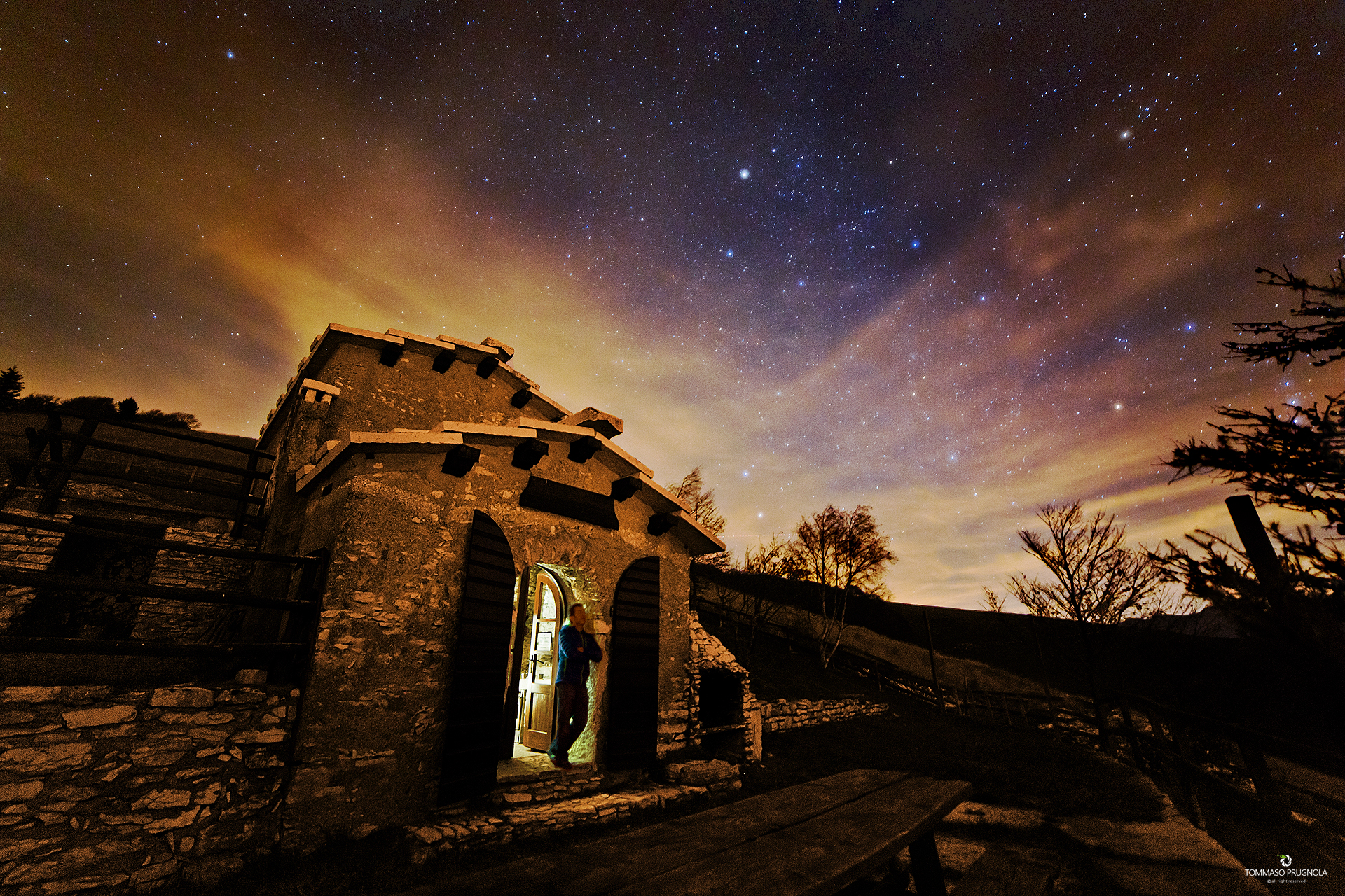 Casera Vignolet sotto un manto di stelle