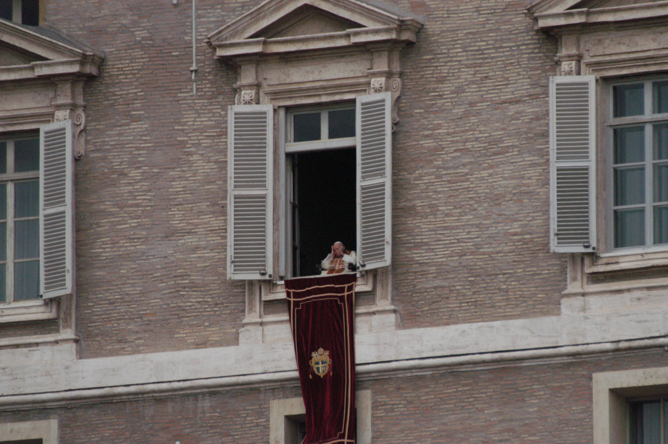 Pope John Paul II's last appearance