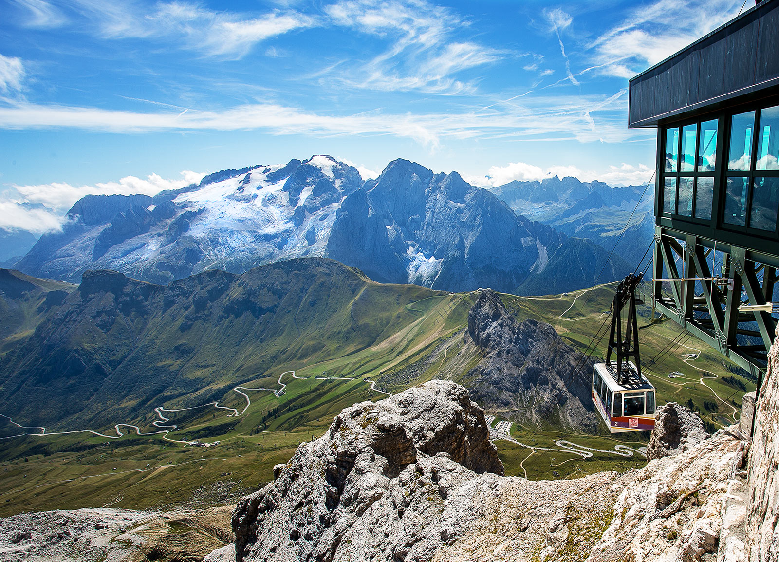 Sasso Prodi views of the Marmolada glacier
