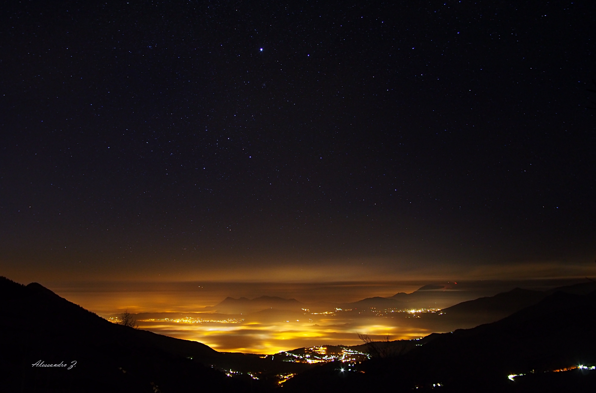 Above the fog the stars
