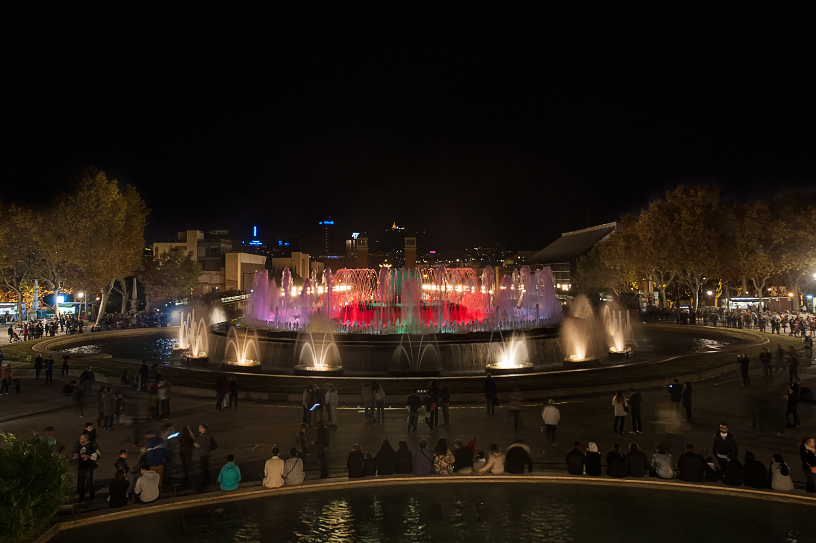 Barcelona. The magic fountain of Montjuïc.