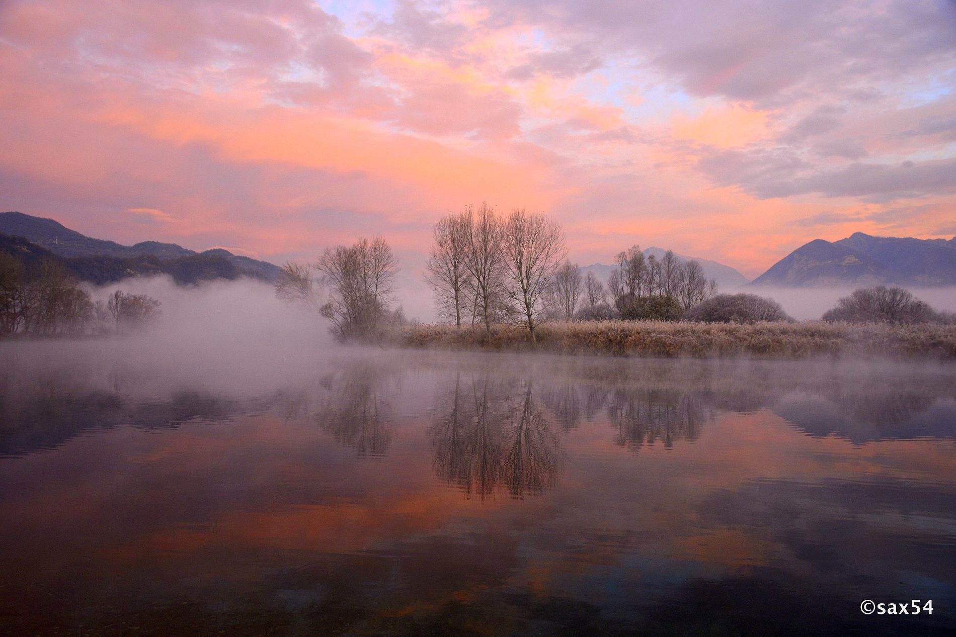 sunrise on the river adda
