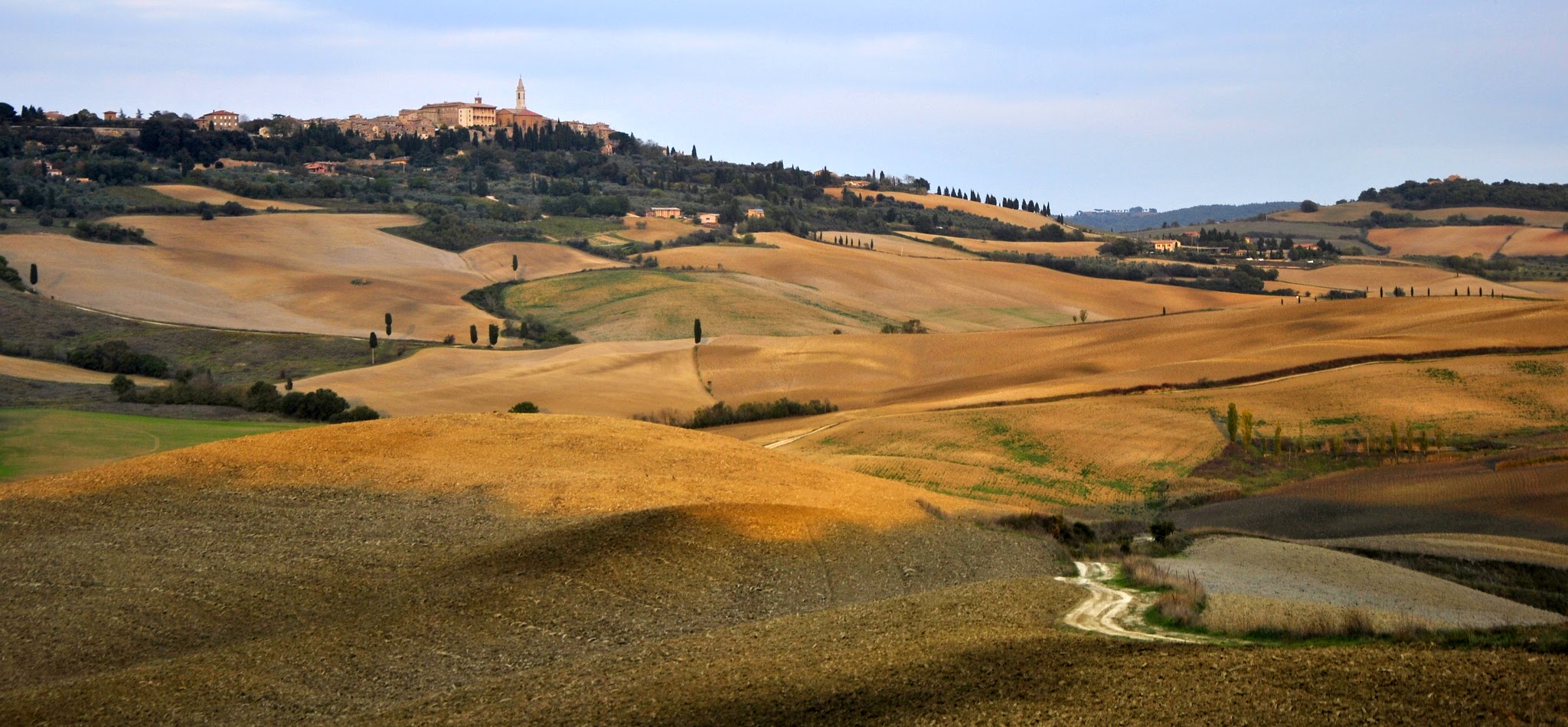 Pienza kissed by the light of sunset ...