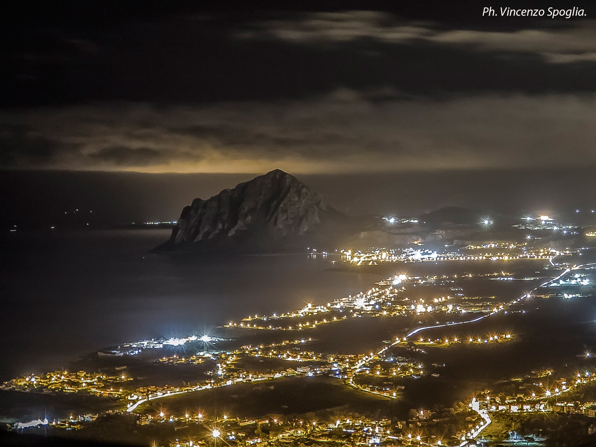 View from Mount Erice Night