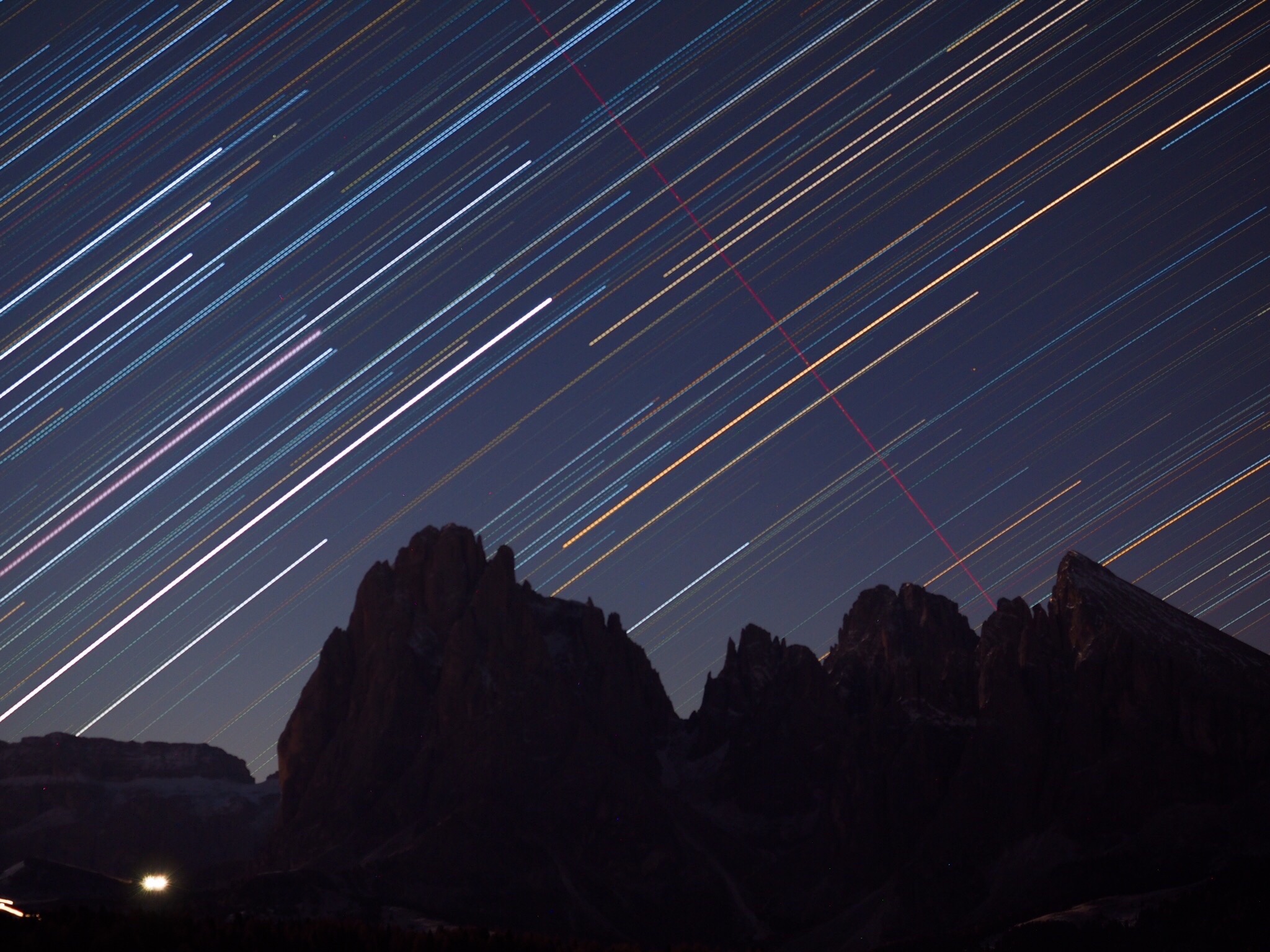 Startrail Alpe di Siusi
