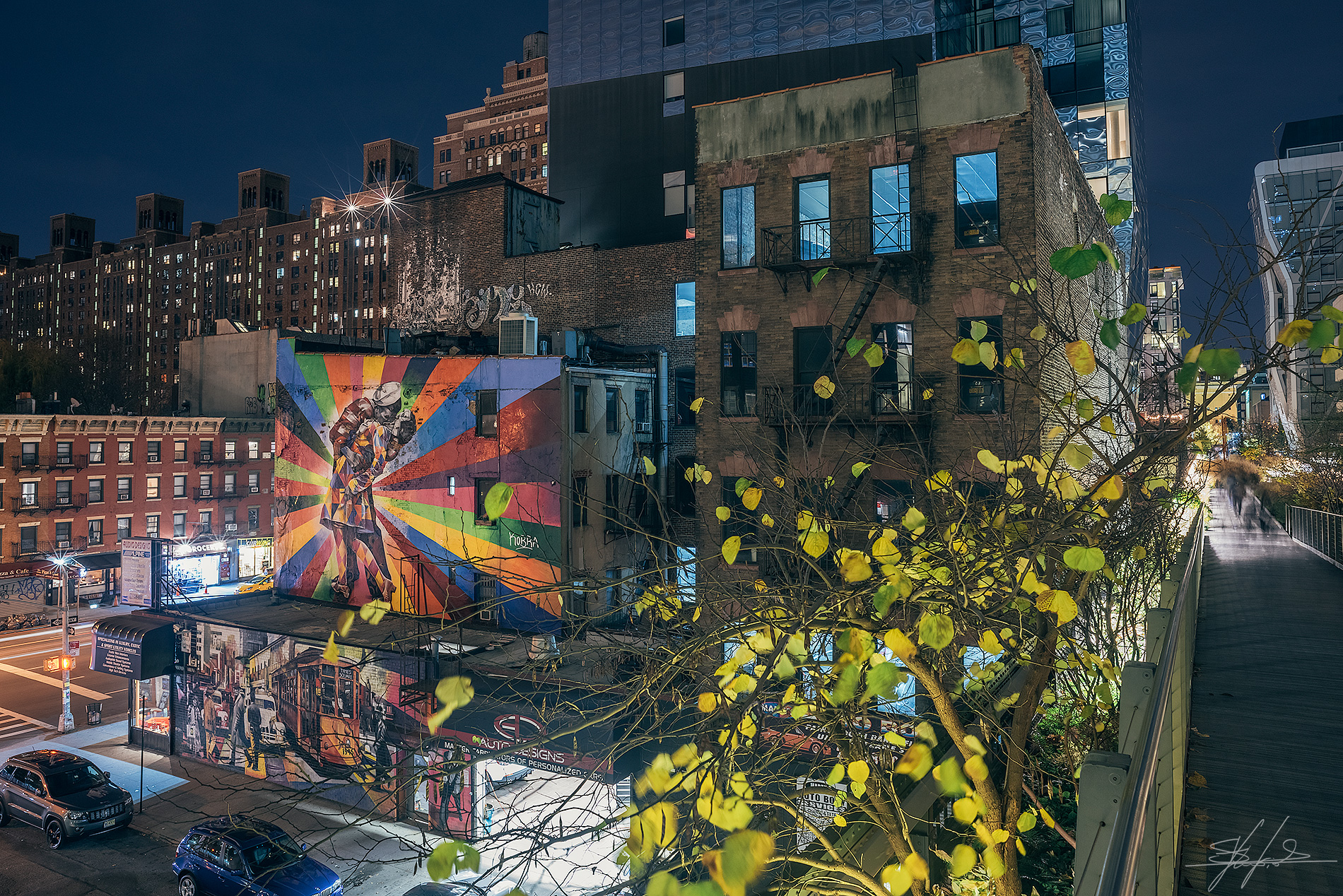 The High Line at night