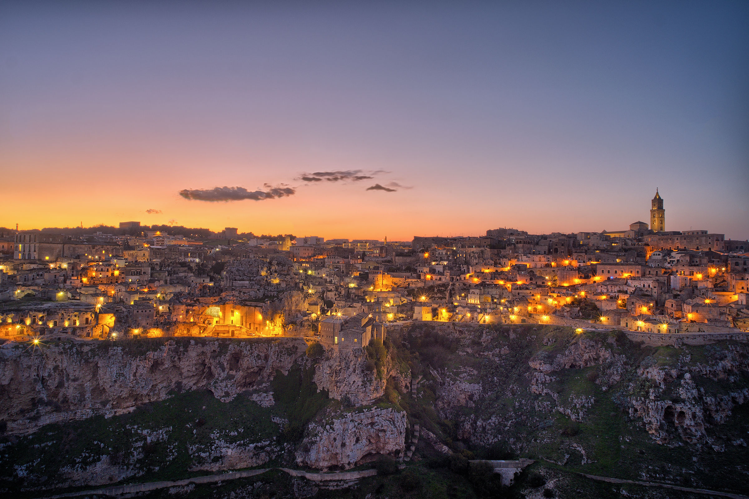 Sunset on Matera