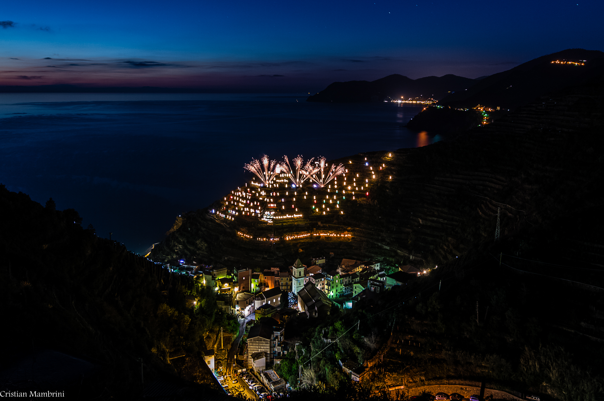 inaugurazione presepe di Manarola