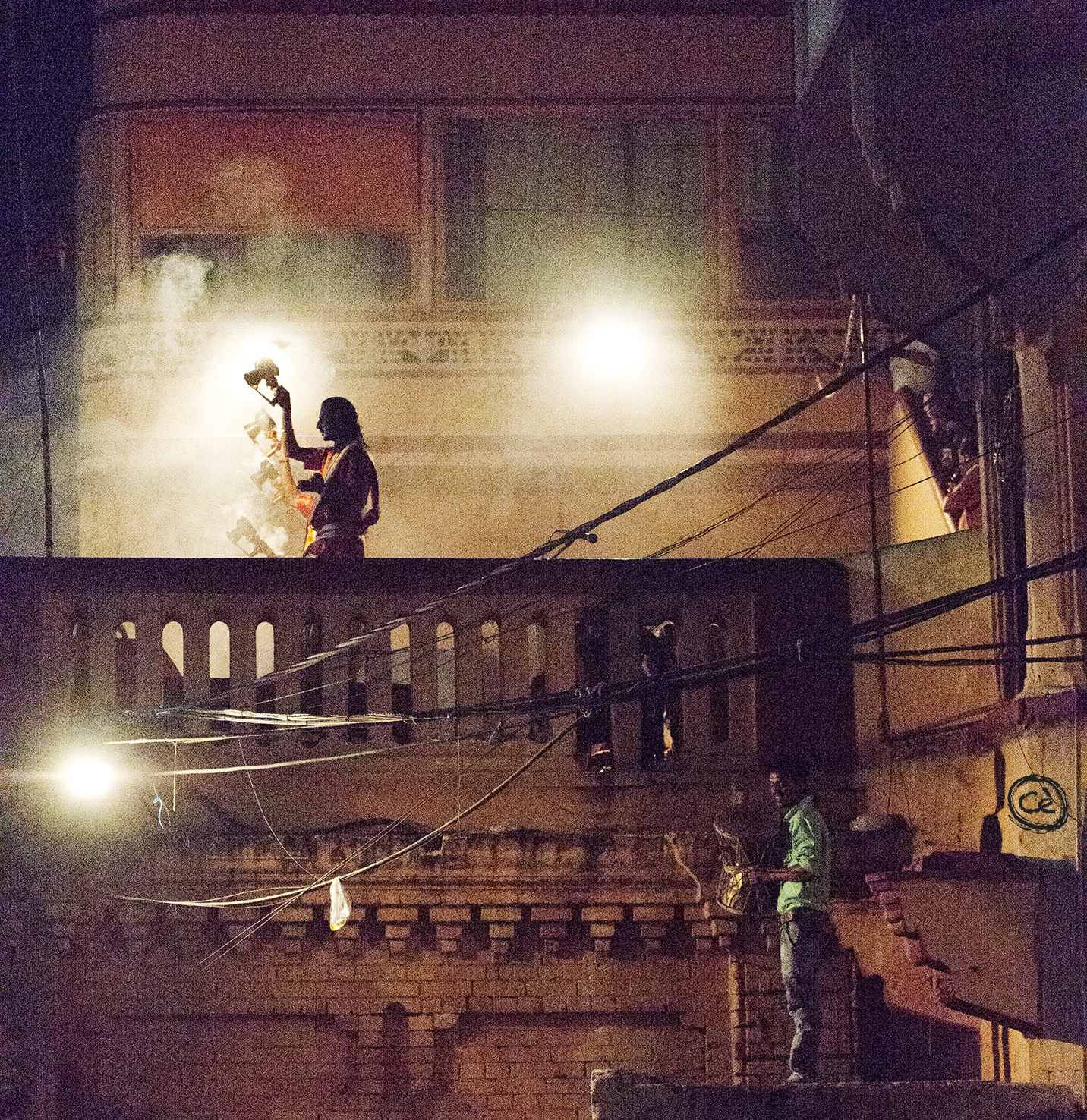 Funzione serale sul Gange - Varanasi