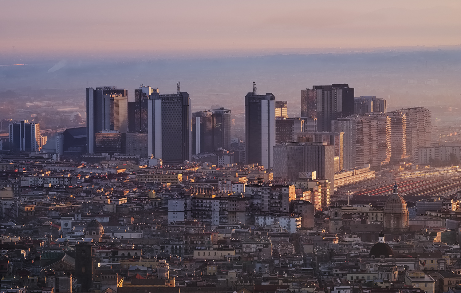 Napoli  - Centro Direzionale - Vista da S.Martino